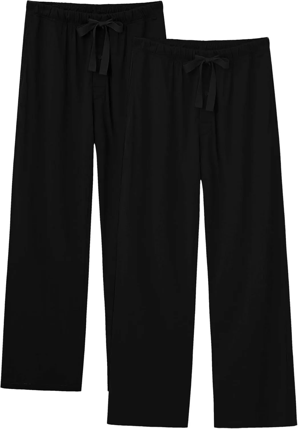 EA'S SECRET Men's 100% Cotton Pajama Bottoms Stretch Waist Soft Drawstring Sleep Lounge Pj Pants with Pockets