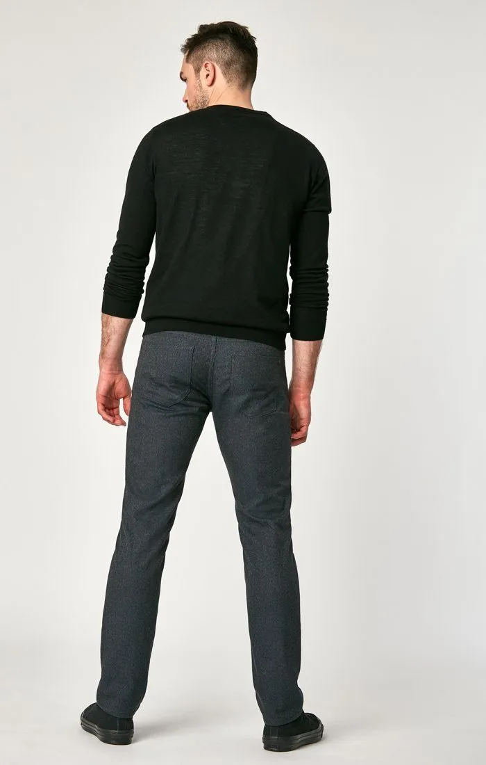 MATT RELAXED STRAIGHT LEG IN SMOKE FEATHER TWEED
