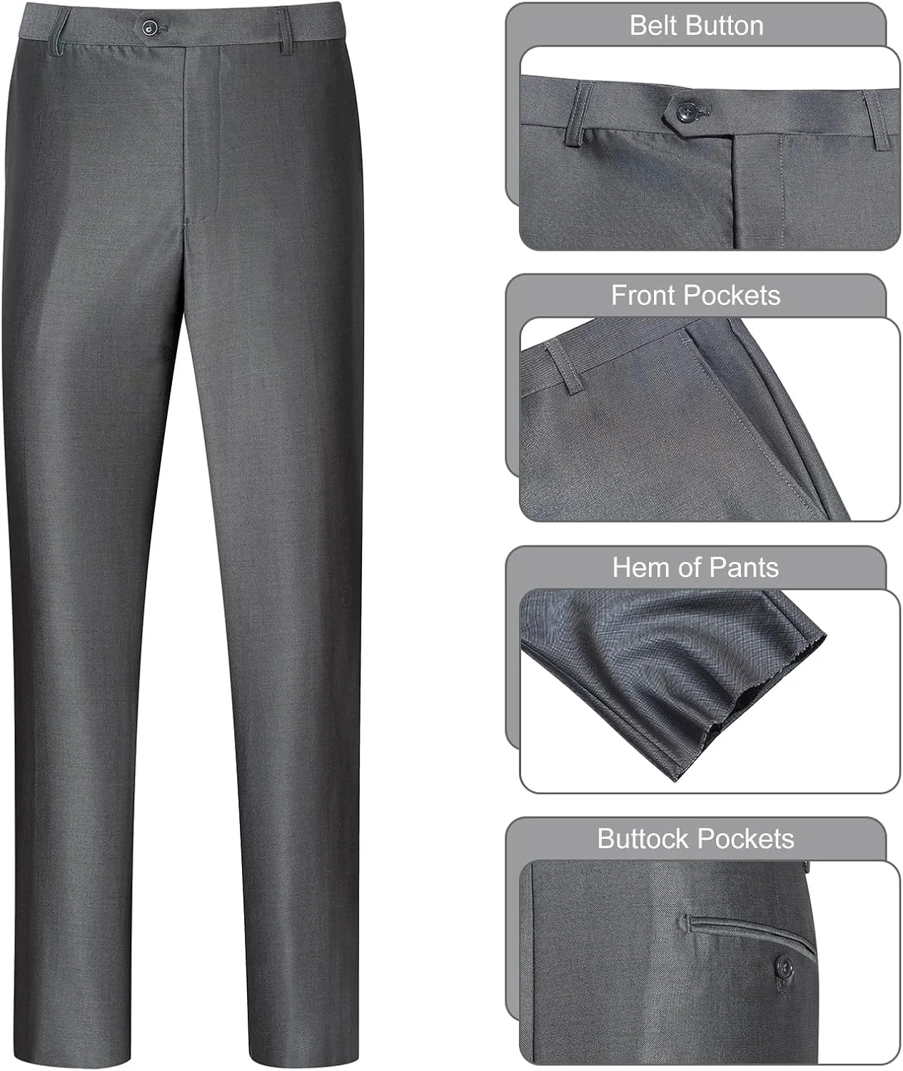 Men's Suit 3 Piece Slim Fit Suit, One Button Fine Glitter Shawl Lapel Blazer Jacket Vest Pants for Party & Wedding