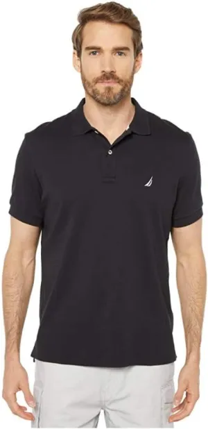 Nautica Men's Slim Fit Short Sleeve Solid Cotton Pique Polo Shirt