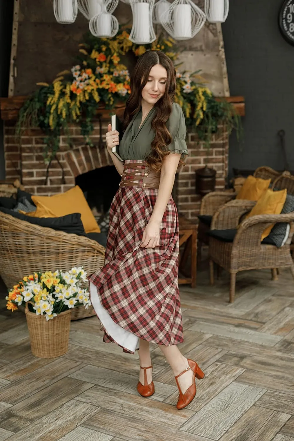 Scarlet Darkness Womens Work Tops Dressy Casual 2025 Elegant Short Puff Sleeve Victorian Peasant Blouses