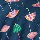 Unique Vintage Purple Umbrella Print Swing Dress