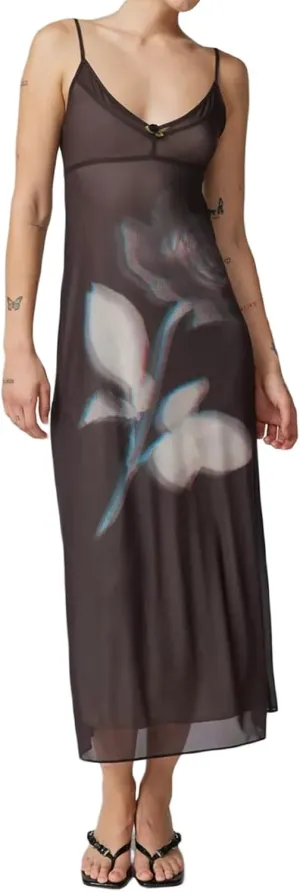 Womens Floral Spaghetti Strap Maxi Dress Flowers Sleeveless Bodycon Slip Dress Backless Slim Fit Long Dress